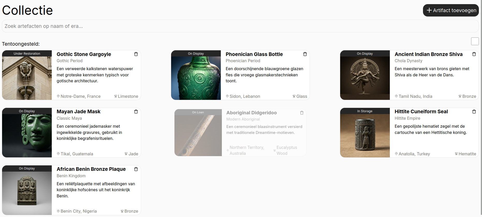 Artefact verwijderen