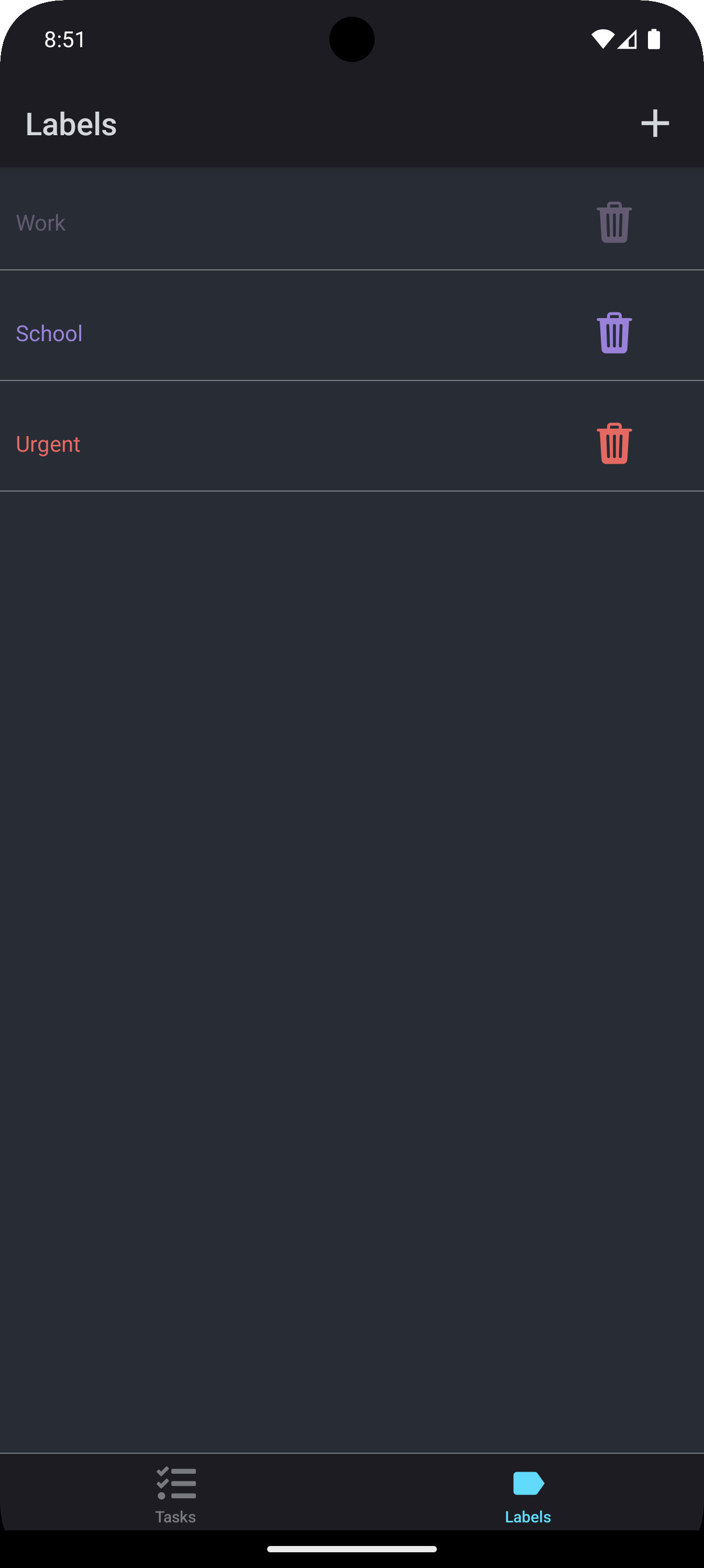 Overzicht van de labels