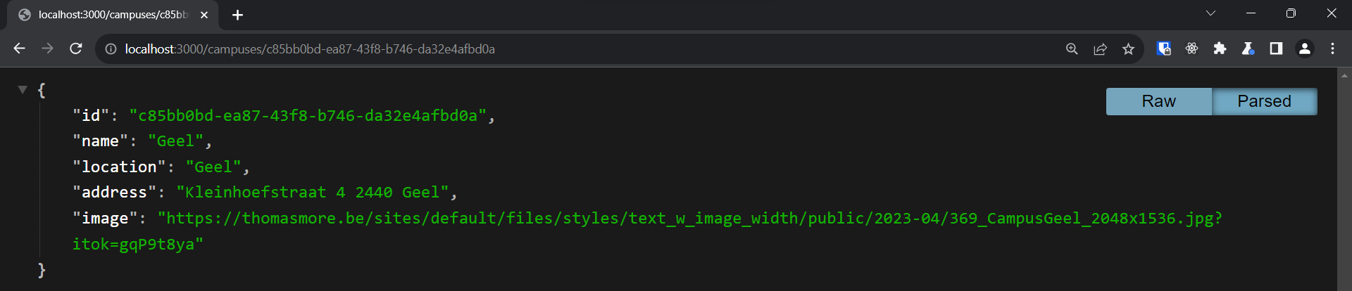 Resultaat van de /campuses/c85bb0bd-ea87-43f8-b746-da32e4afbd0a route