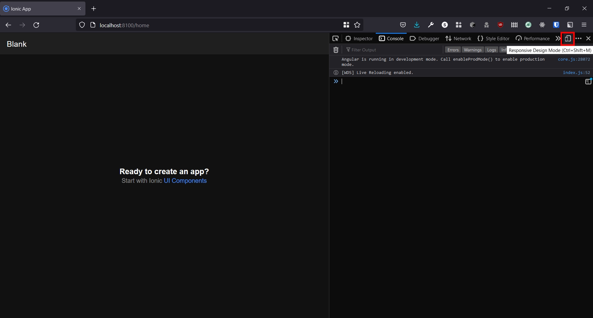 Mobile View activeren voor Mozilla Firefox