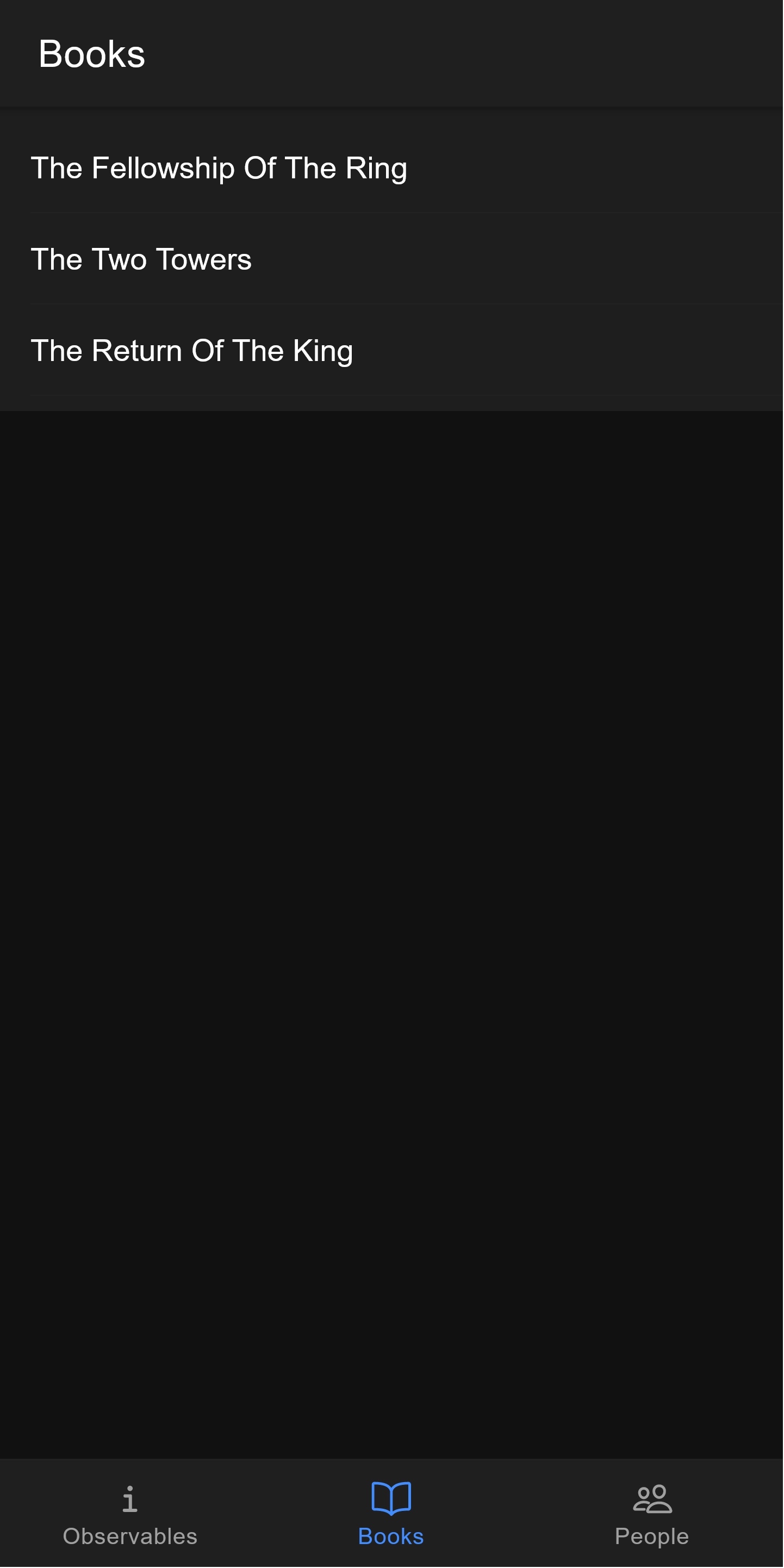 De boeken opgehaald, via een HTTP GET request