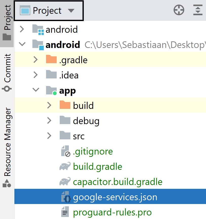 google-services.json toevoegen aan een Android project