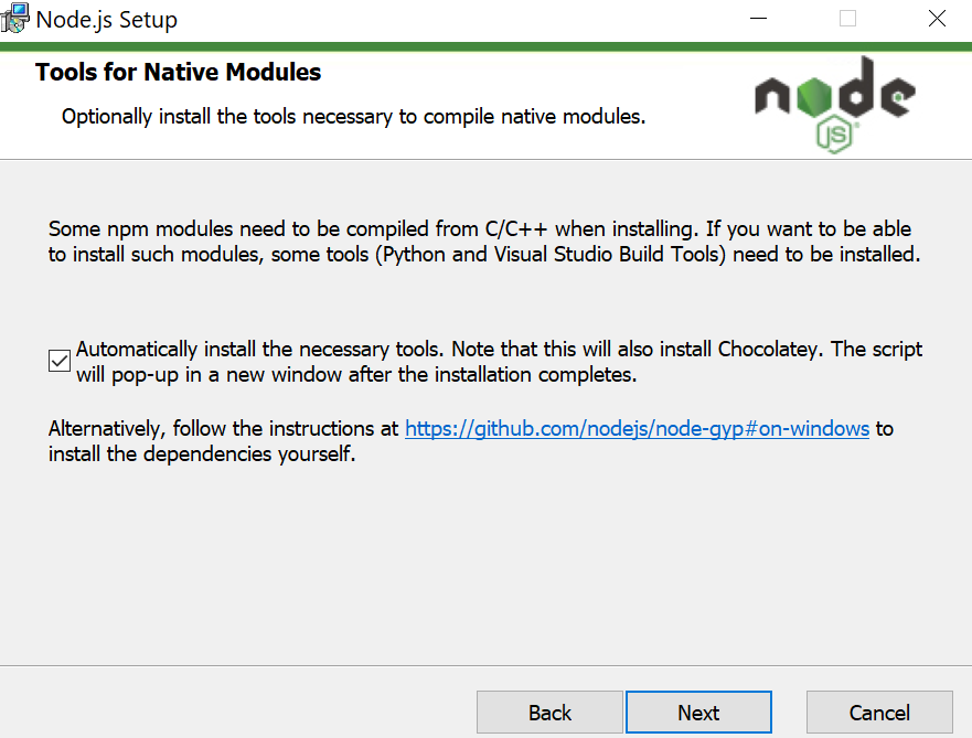 Node.js Installatie op Windows